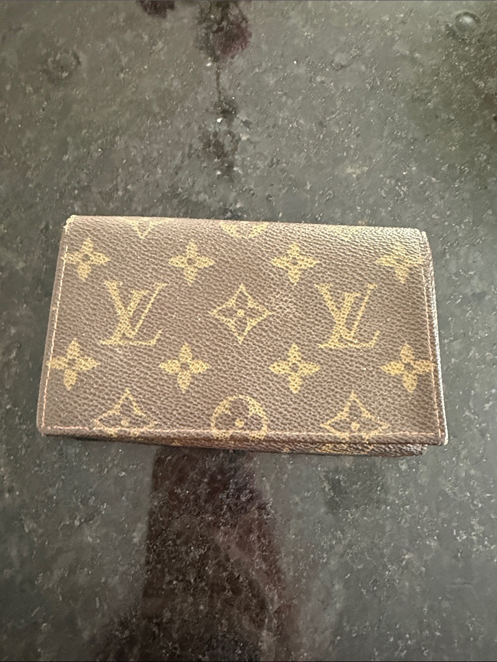 Vintage Louis Vuitton Monogram wallet  in Brown and Gold